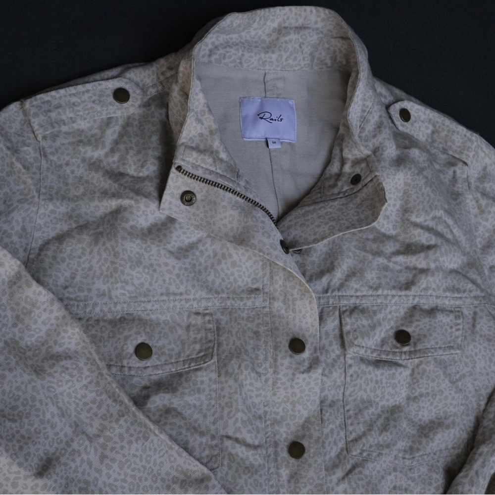 Rails Revolve Collins Utility Safari Jacket Tan M… - image 2